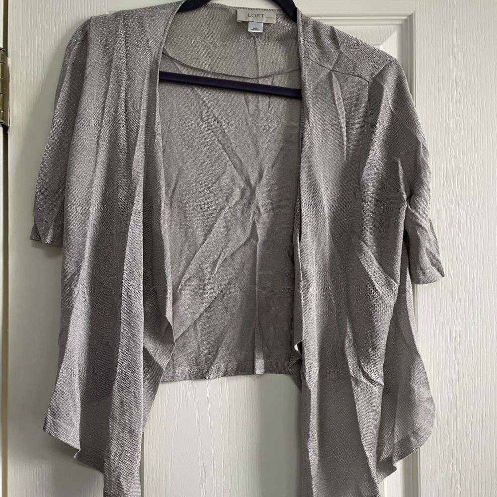 Loft sparkly quarter sleeve cardigan